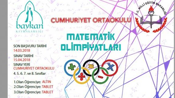Cumhuriyet Ortaokulu Matematik Olimpiyatları sonuçları 